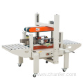 Carton sealing machine sealer with side conveyor tapping